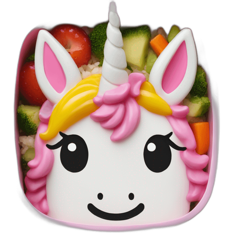 Unicorn bento box emoji