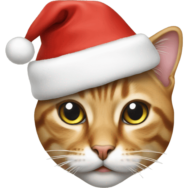 Cat with Christmas hat  emoji