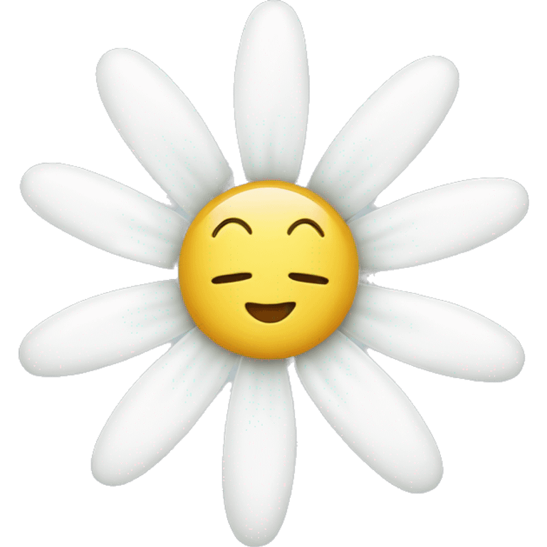 White daisy with bow emoji