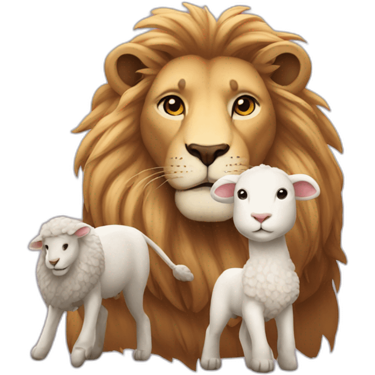 Lion and lamb  emoji