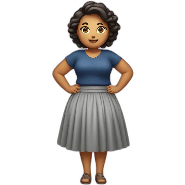 full body plump beauty-in-a-skirt emoji