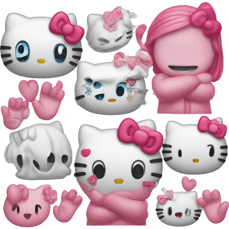 hello kitty emotions  emoji