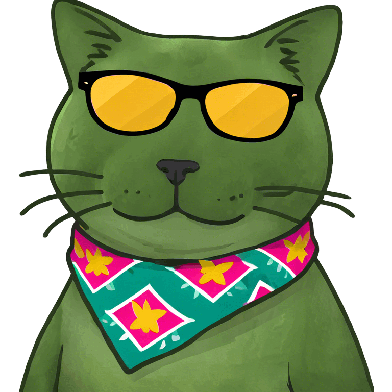 Cat with sunglasses emoji