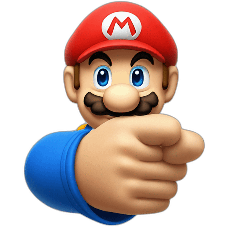 super mario finger pointing emoji