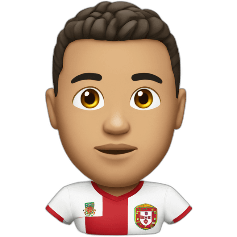 Ronaldo head with teeshirt of portugal emoji