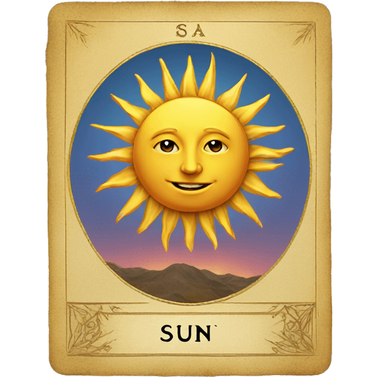 Sun tarot card emoji