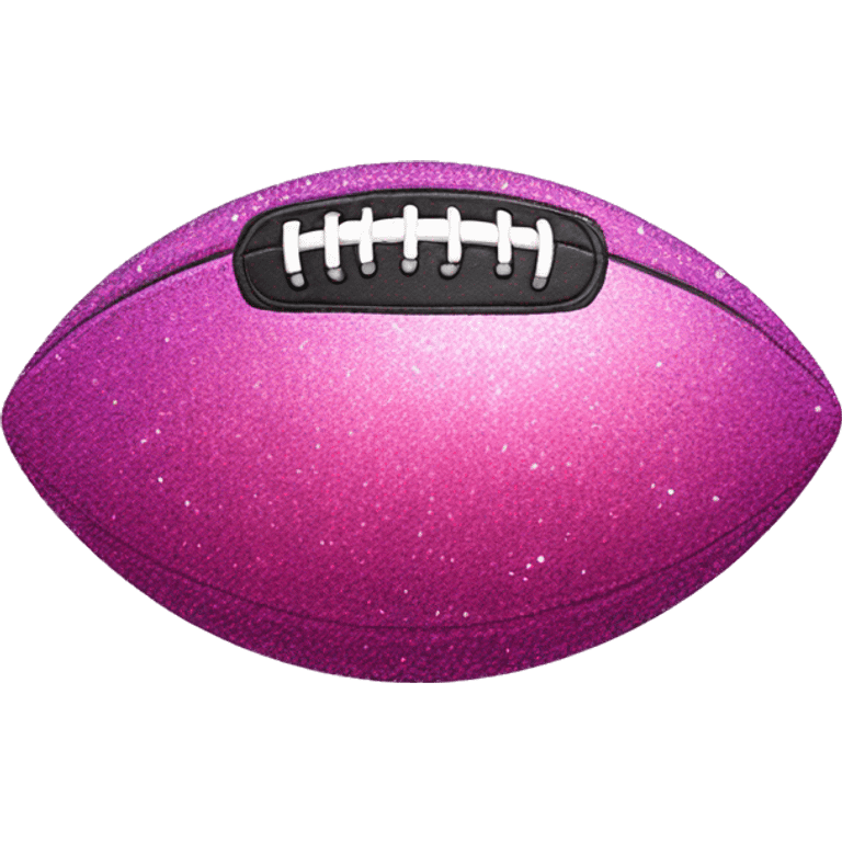 Pink ombre football with glitter  emoji