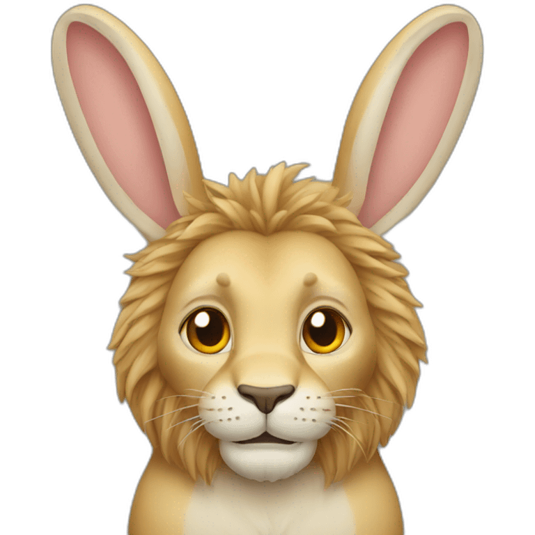 Rabbit lion head emoji