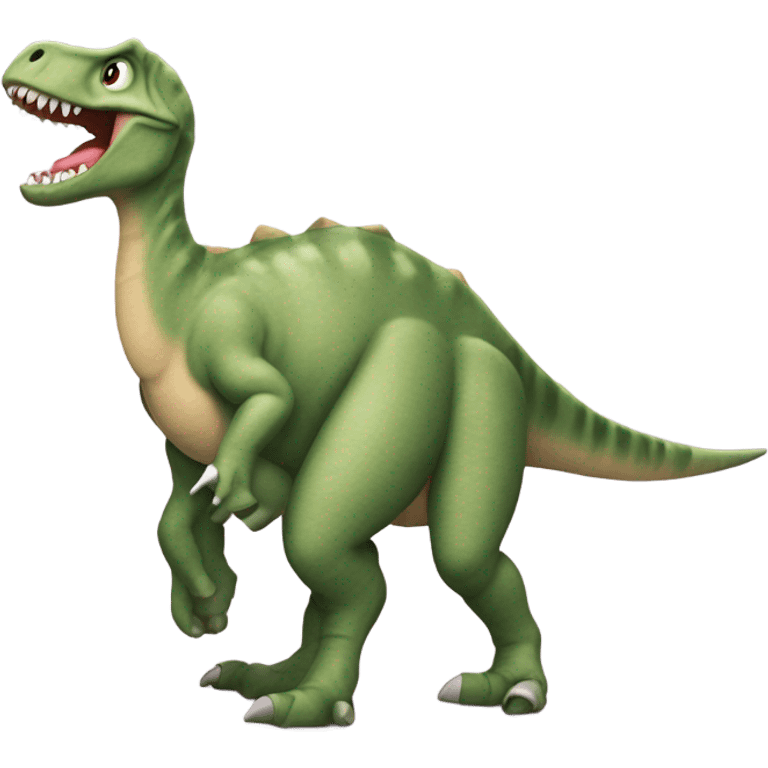 A dinosaur with underwear on ￼ emoji