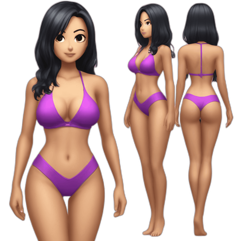 nico robin full body pawg small swimsuit back focus emoji