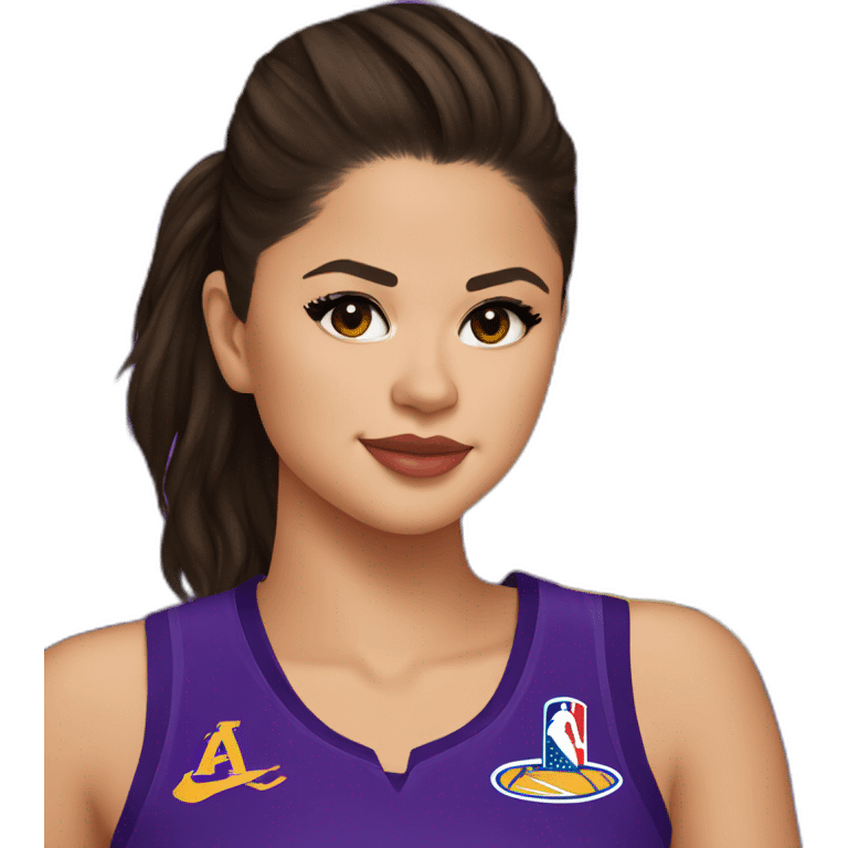 selena gomez in lakers jersey emoji