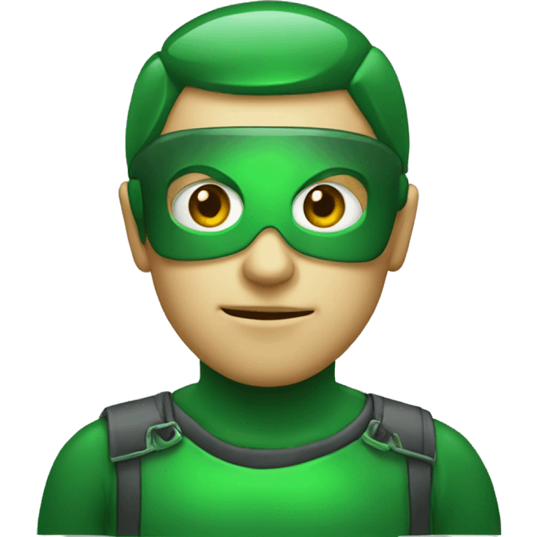 green glossy hacker icon emoji