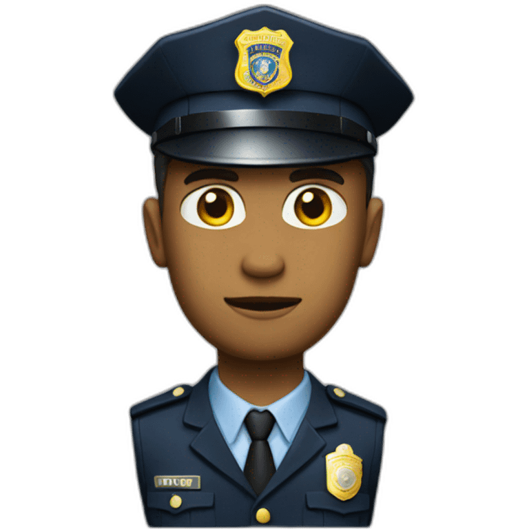 police officer with FBI cap emoji