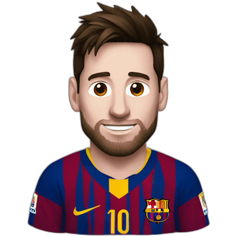 messi with horn emoji