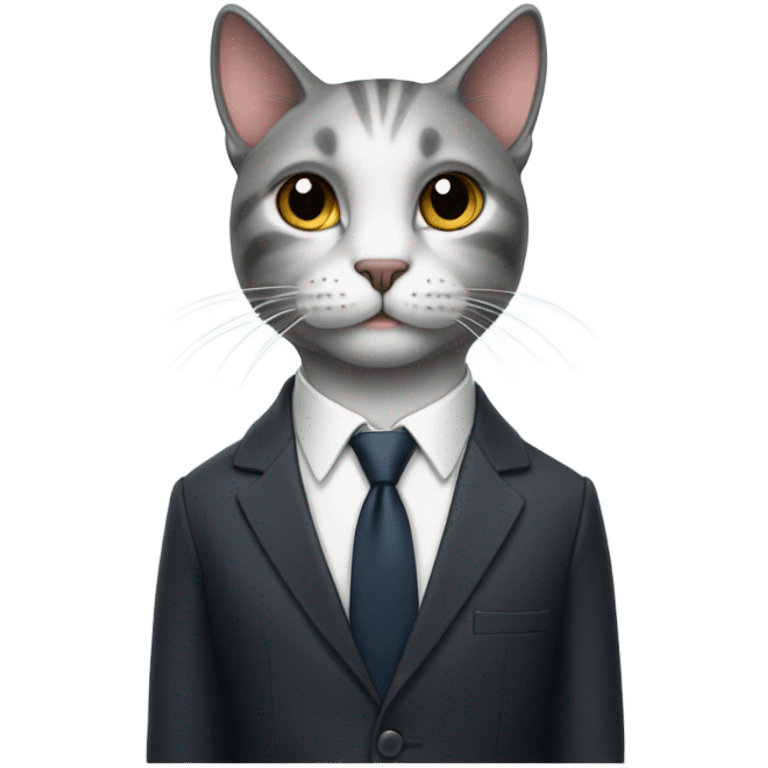 Cat with suit and tie emoji