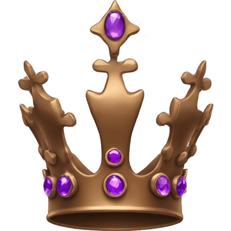 Bronze Crown with purple jewels emoji