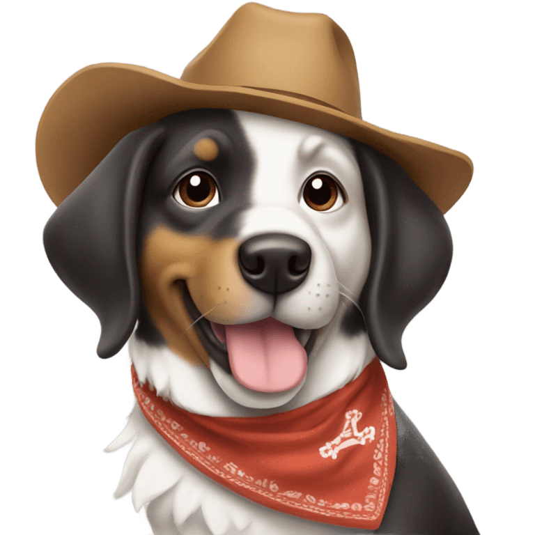 Cowboy dog emoji