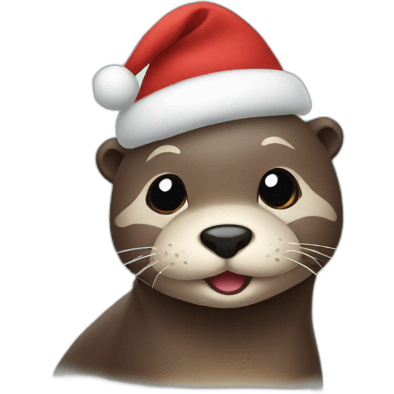 Christmas otter emoji