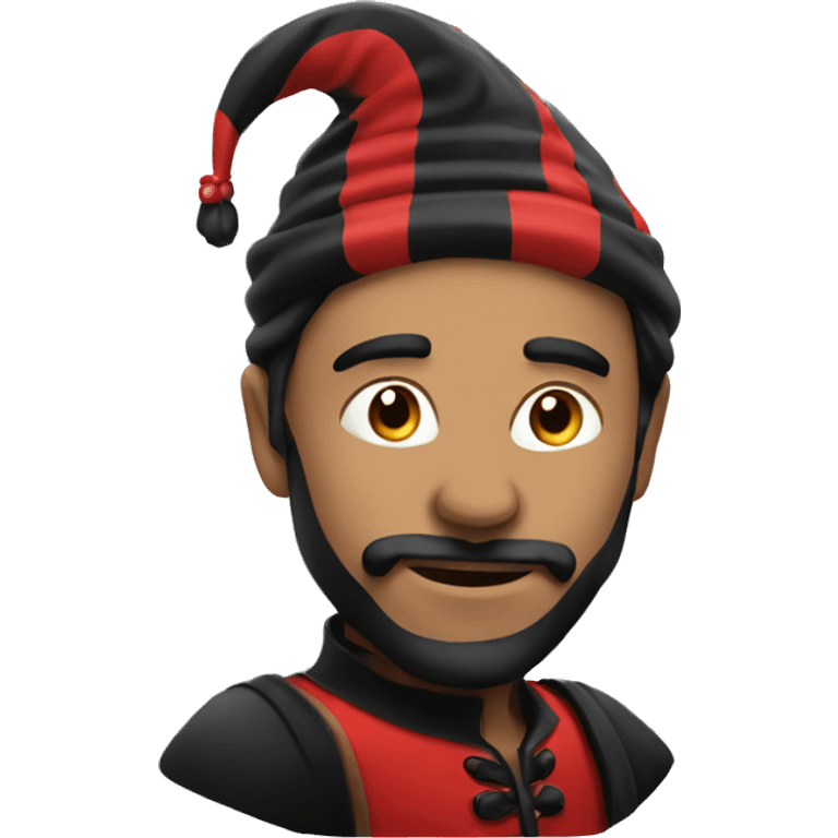 Red & Black Jest emoji