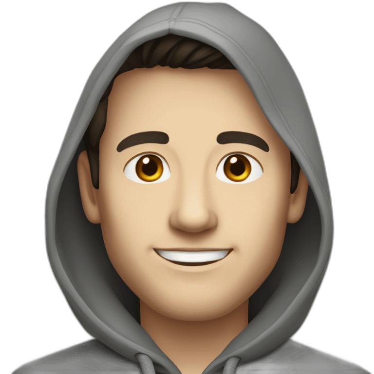 Whiteskin-Smiling-man-in-gray-hoodie-with-dark-hair emoji