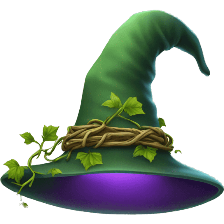 wizard hat covered in vines emoji