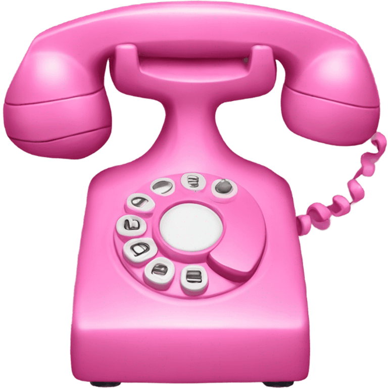 pink rotarie phone emoji