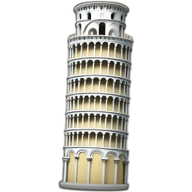 A colorful flashcard about the Leaning Tower of Pisa emoji