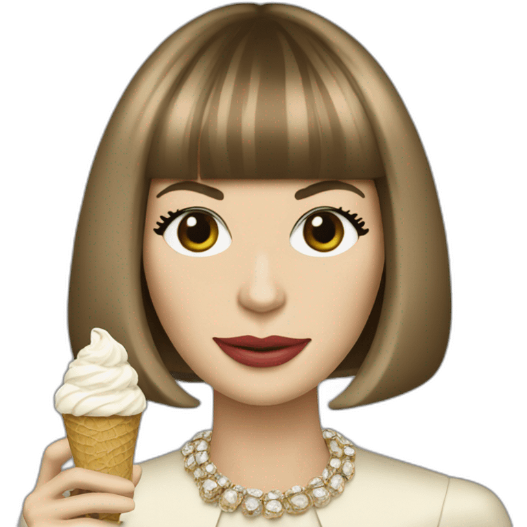 Anna wintour eat ice crea emoji