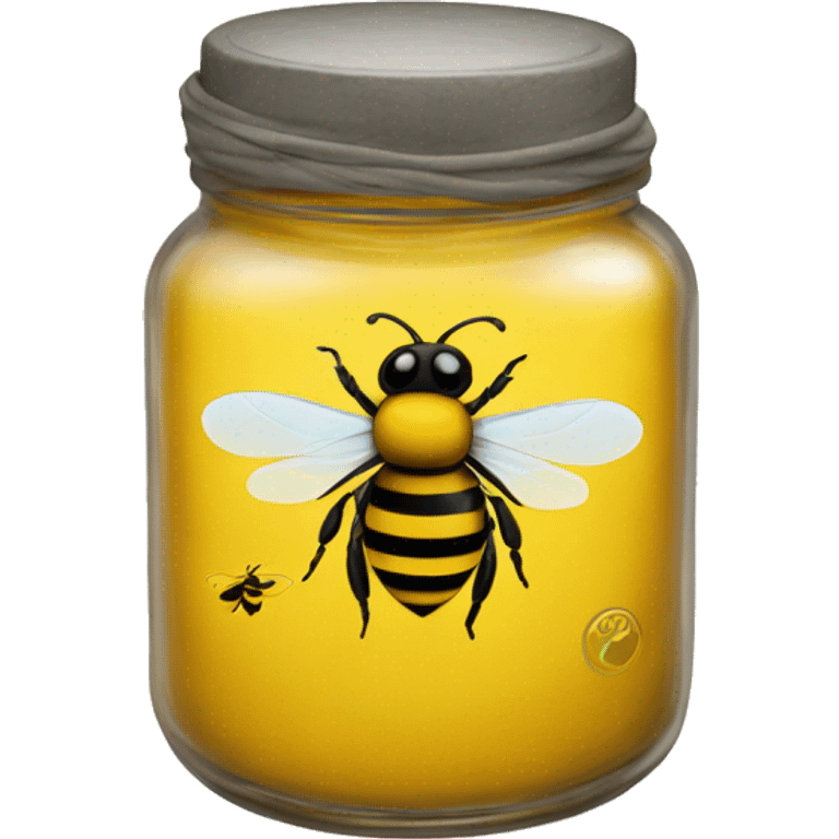 Bee draw on a jar emoji