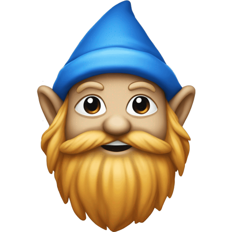 Gnome with blue hat and a "Y" printed on the hat emoji