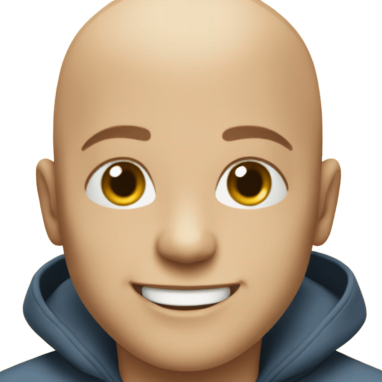 bald boy smiling emoji