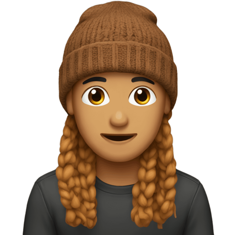 brown beanie hat emoji