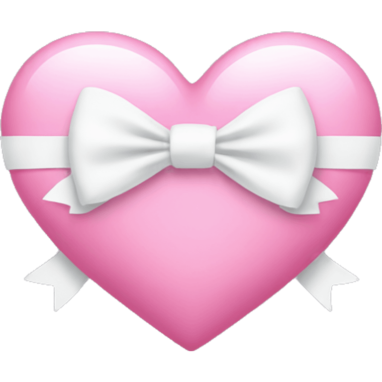 pink heart with white bows emoji