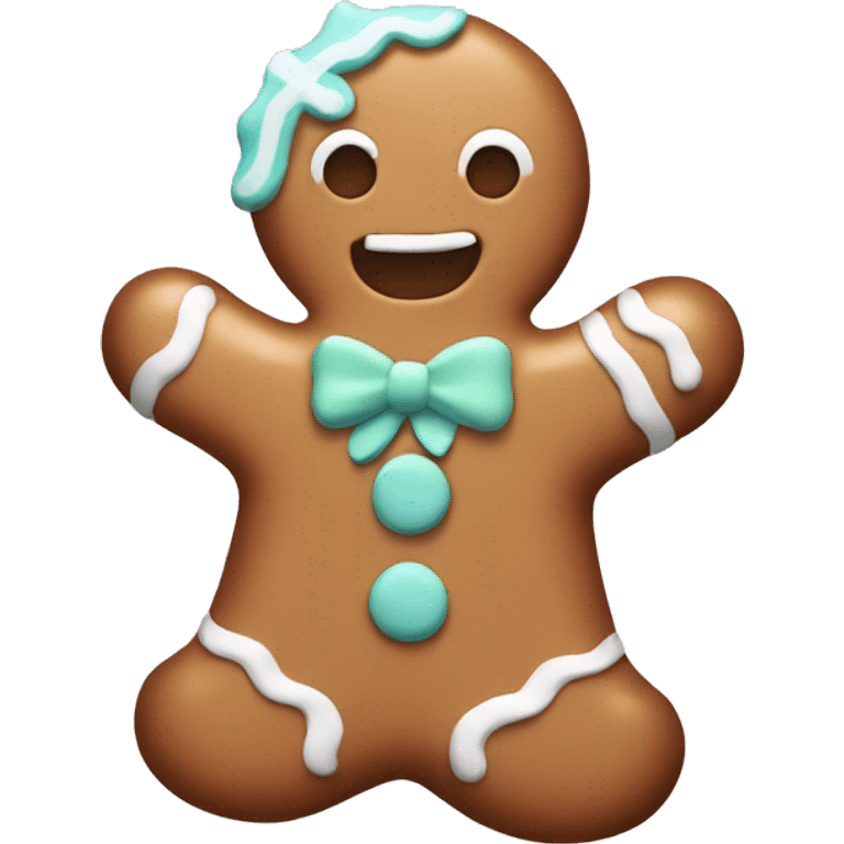 Pastel gingerbread man emoji