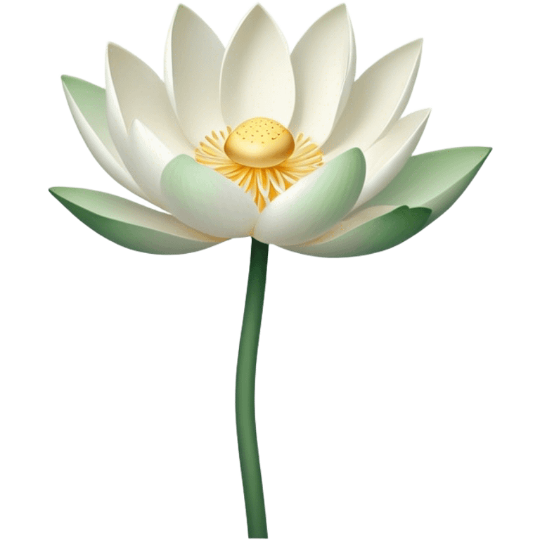 single Lotus, straight stem emoji