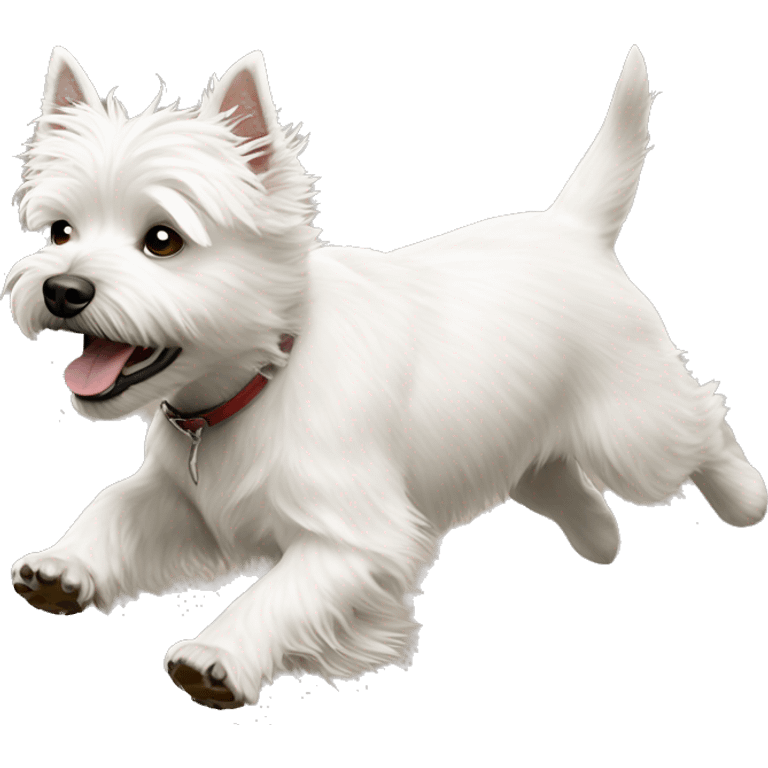 white west highland terrier running emoji