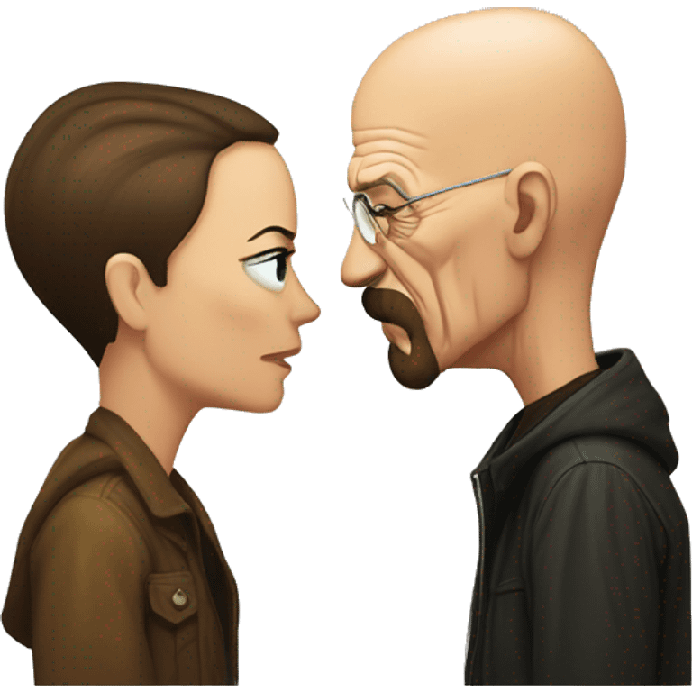 Walter White kissing Jessie Pinkman emoji