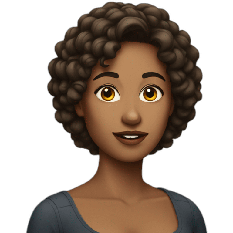 realistic woman with a low cut top emoji