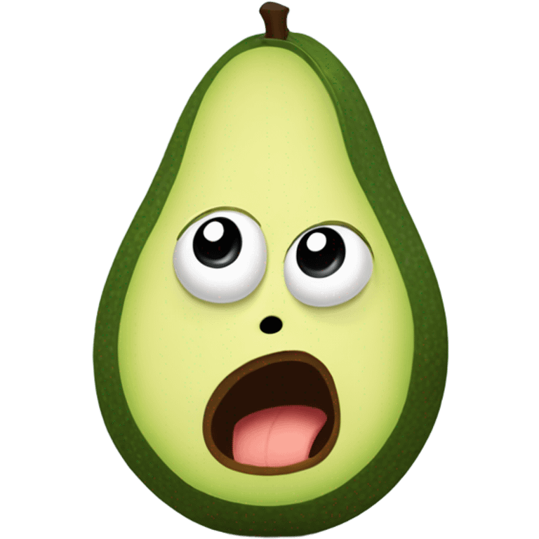 crying avocado with hands emoji