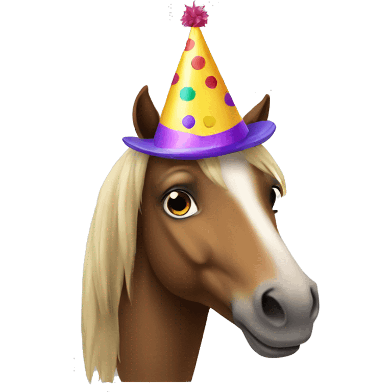 Horse with Party hat emoji