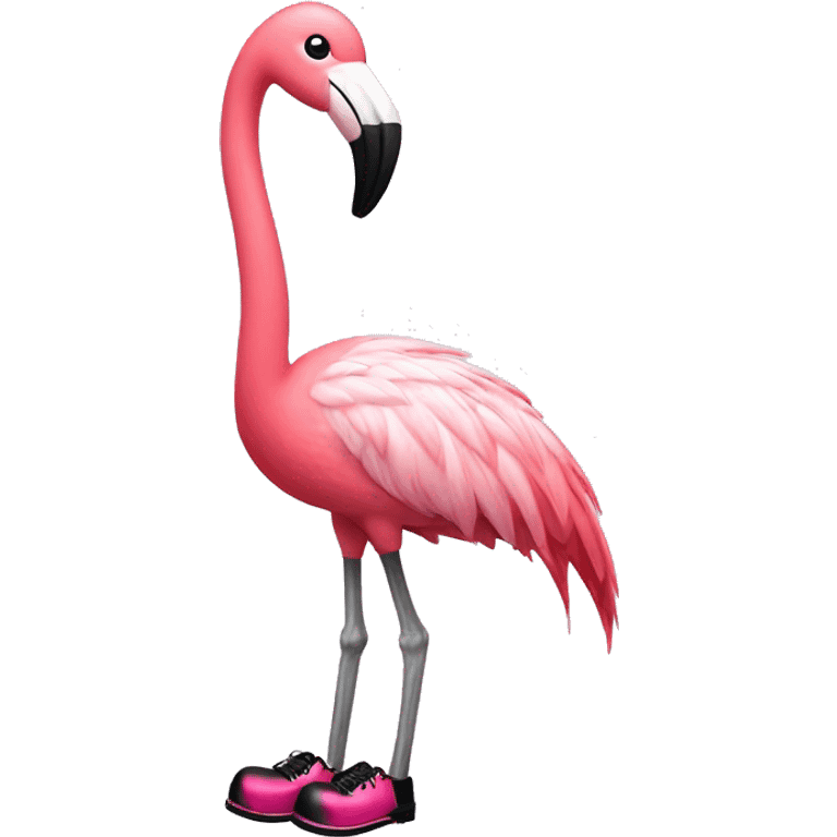 flamingo with tap shoes emoji