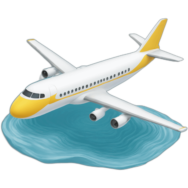 a plane in water emoji