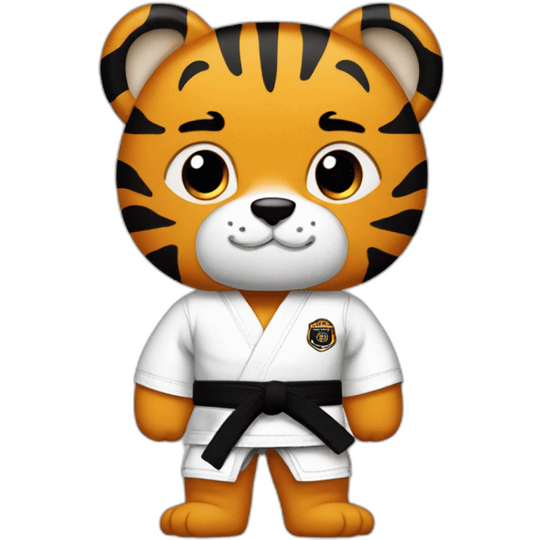 Tiger jiu-jitsu black belt with his arms crossed emoji