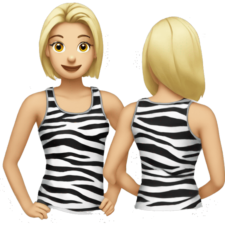 Zebra print tank top  emoji