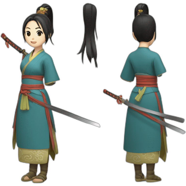 wuxia female animated emoji