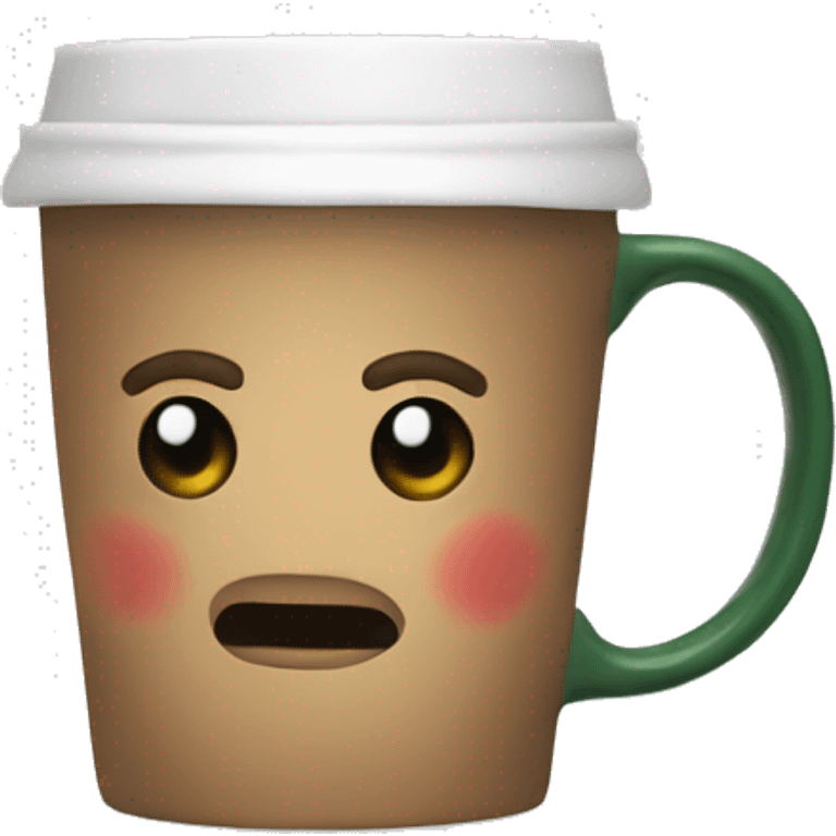 A Christmas coffee mug emoji