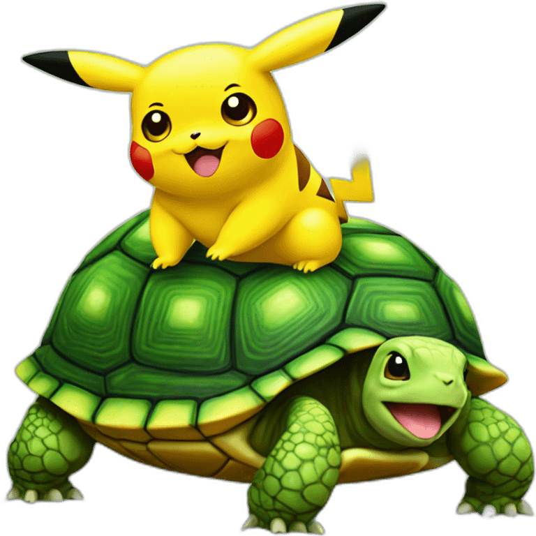 Pikachu on turtle emoji