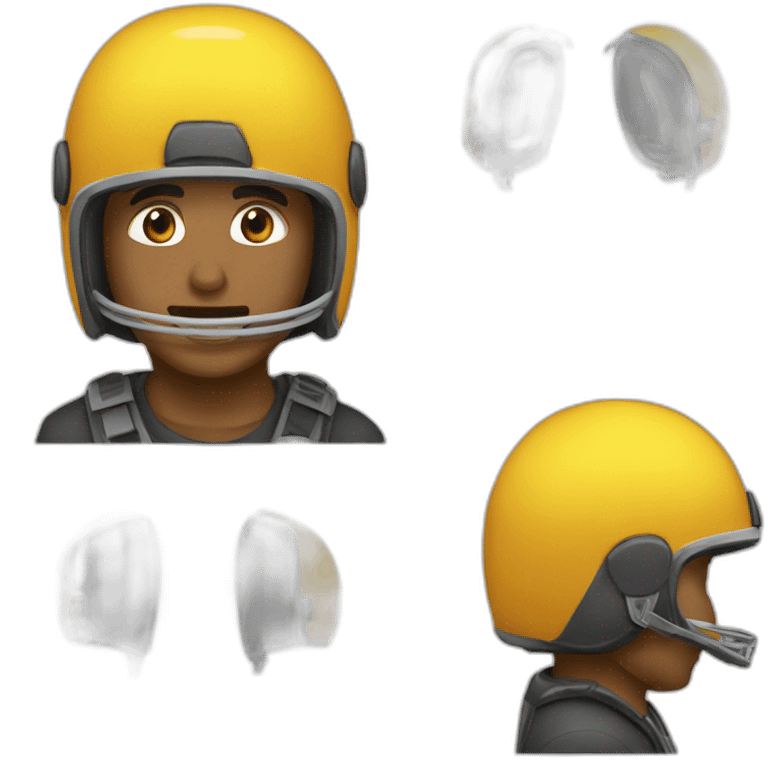 Casque sur tête emoji