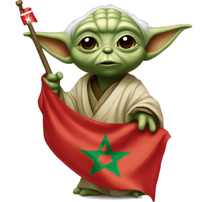 YODA HOLDING MOROCCO FLAG emoji