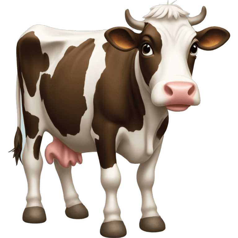 Cow wearing boots emoji